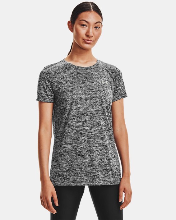 Damen UA Tech™ Twist T-Shirt, Black, pdpMainDesktop image number 0